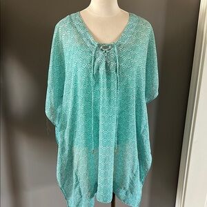 Helen Jon turquoise swim cover up